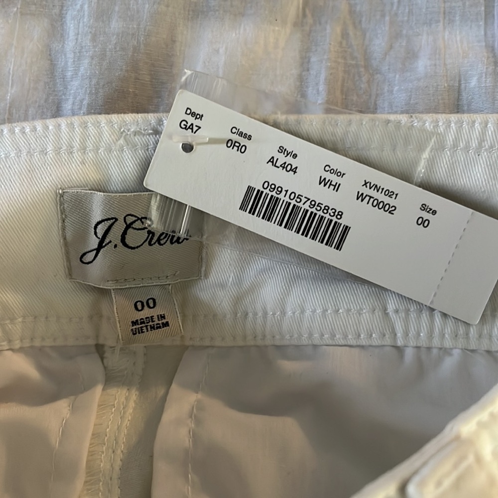 J Crew Pleated pant in garment-dyed chino size 00 NWT - Picture 9 of 9
